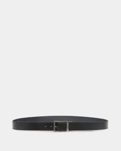 Astory 35 mm Verstellbarer Wendegürtel Aus Leder In Schwarz Und Navy Blue