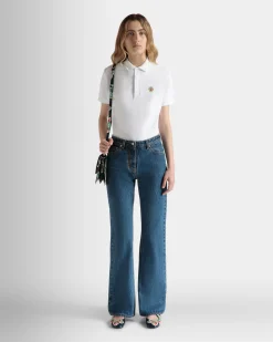 Ausgestellte Jeanshose Aus Baumwolle In Medium Blue