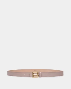 B Bold 25 mm Gürtel Aus Lackleder In Light Beige