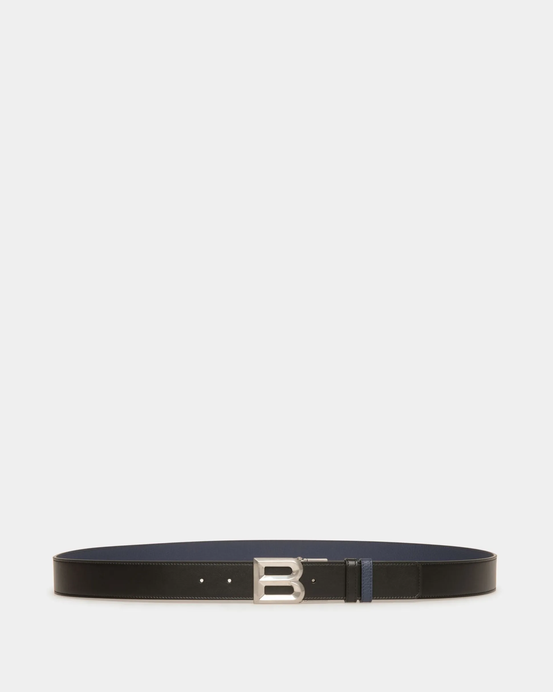 B Bold 35 mm Verstellbarer Wendegürtel Aus Leder In Schwarz Und Marineblau