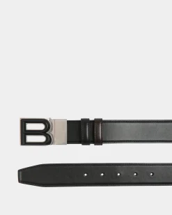 B Bold 35 mm Verstellbarer Wendegürtel Aus Leder In Schwarz Und Braun