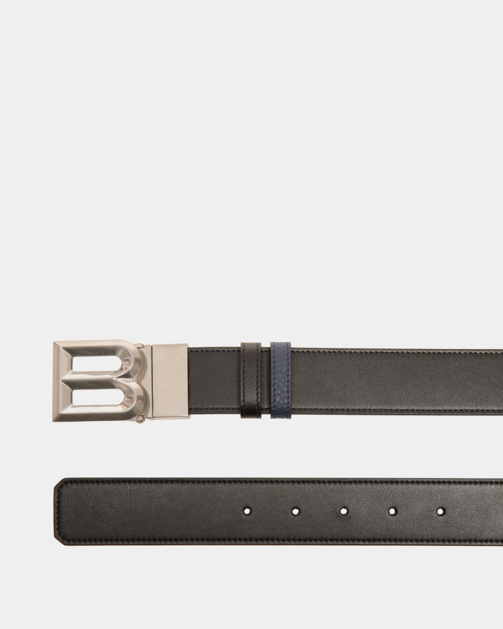 B Bold 35 mm Verstellbarer Wendegürtel Aus Leder In Schwarz Und Marineblau