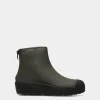 Bally Curling Stiefelette Aus Gummiertem Leder In Military Green