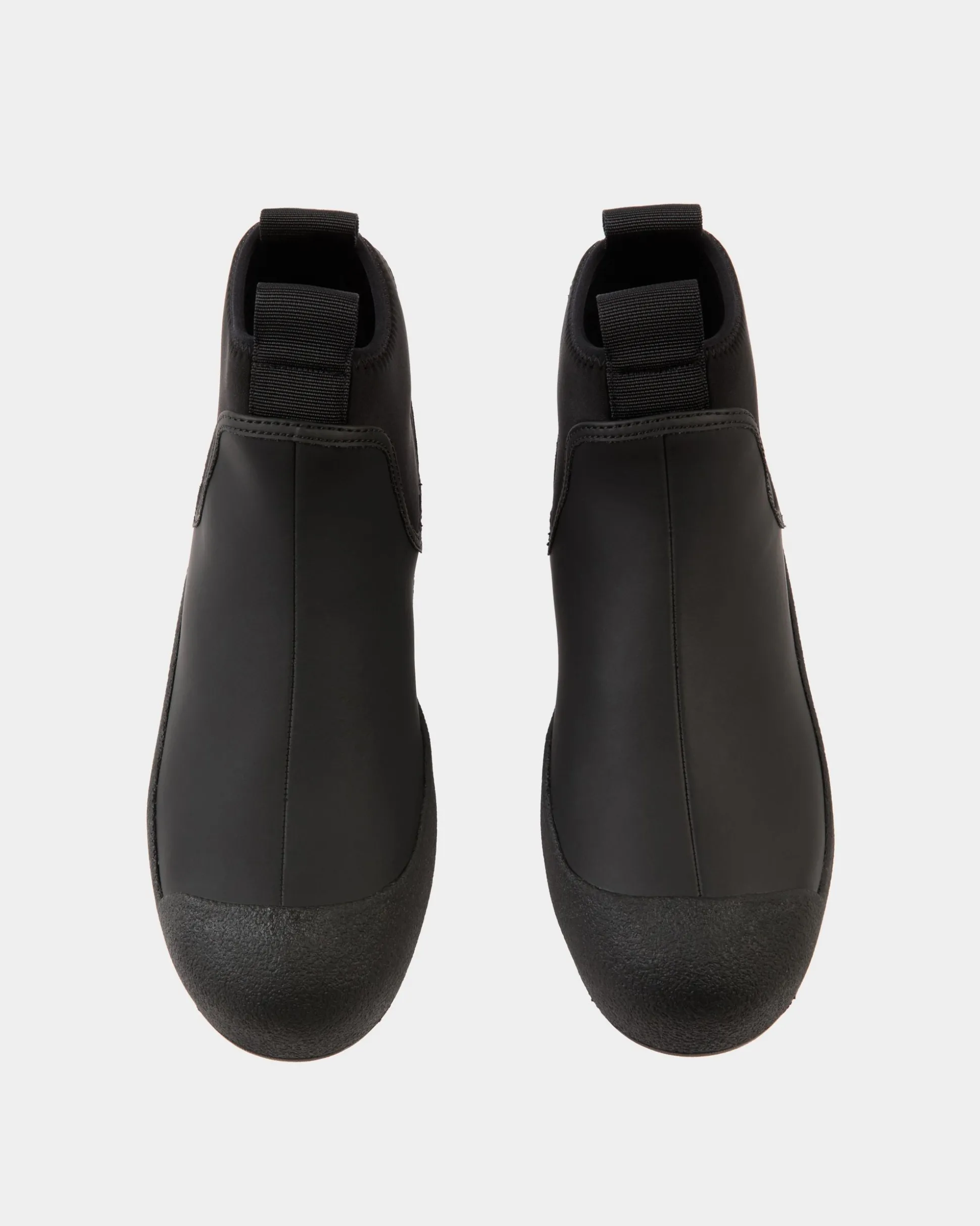 Bally Curling Stiefelette Aus Schwarzem Gummiertem Leder