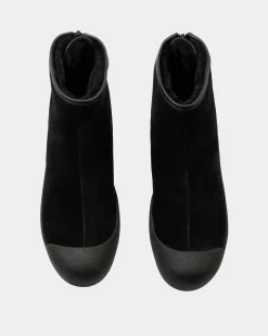 Bally Curling Stiefelette Aus Schwarzem Veloursleder