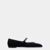 Ballyrina Ballerina Aus Samt In Navy Blue