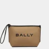 Bar Pochette Mit Reißverschluss Aus Canvas Und Leder