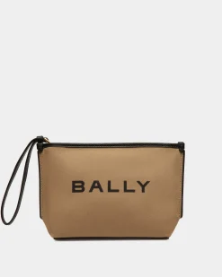 Bar Pochette Mit Reißverschluss Aus Canvas Und Leder