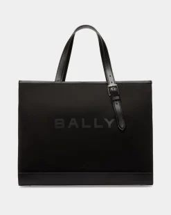 Bar Tragetasche Aus Nylon Und Leder In Schwarz