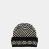 Beanie Aus Mohair Und Seide In Schwarz Und Weiß