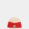 Beanie Aus Wolle In Candy Red Und Elfenbein Mit Bally-Wappen-Logo