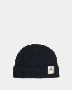 Beanie Aus Wolle In Navy Blue Mit Bally Crest Logo