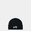 Beanie Aus Wolle In Navy Blue Mit Logo