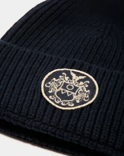 Beanie-Mütze Aus Wolle In Navy Blue Aus Der Adrien Brody Travel-Kollektion