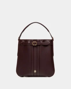 Beckett Crossbody Bag In Deep Burgundy Leather