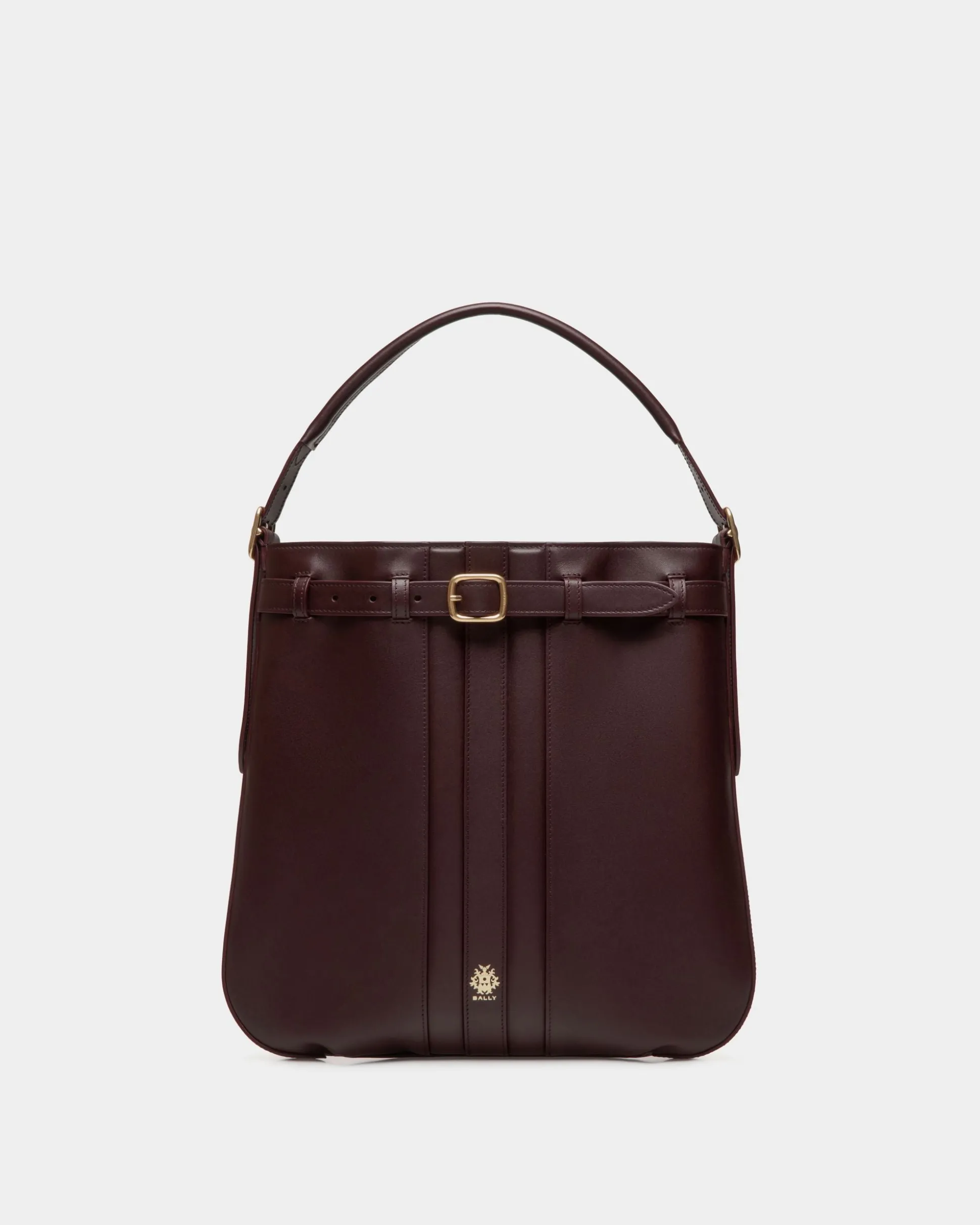 Beckett Crossbody Bag In Deep Burgundy Leather