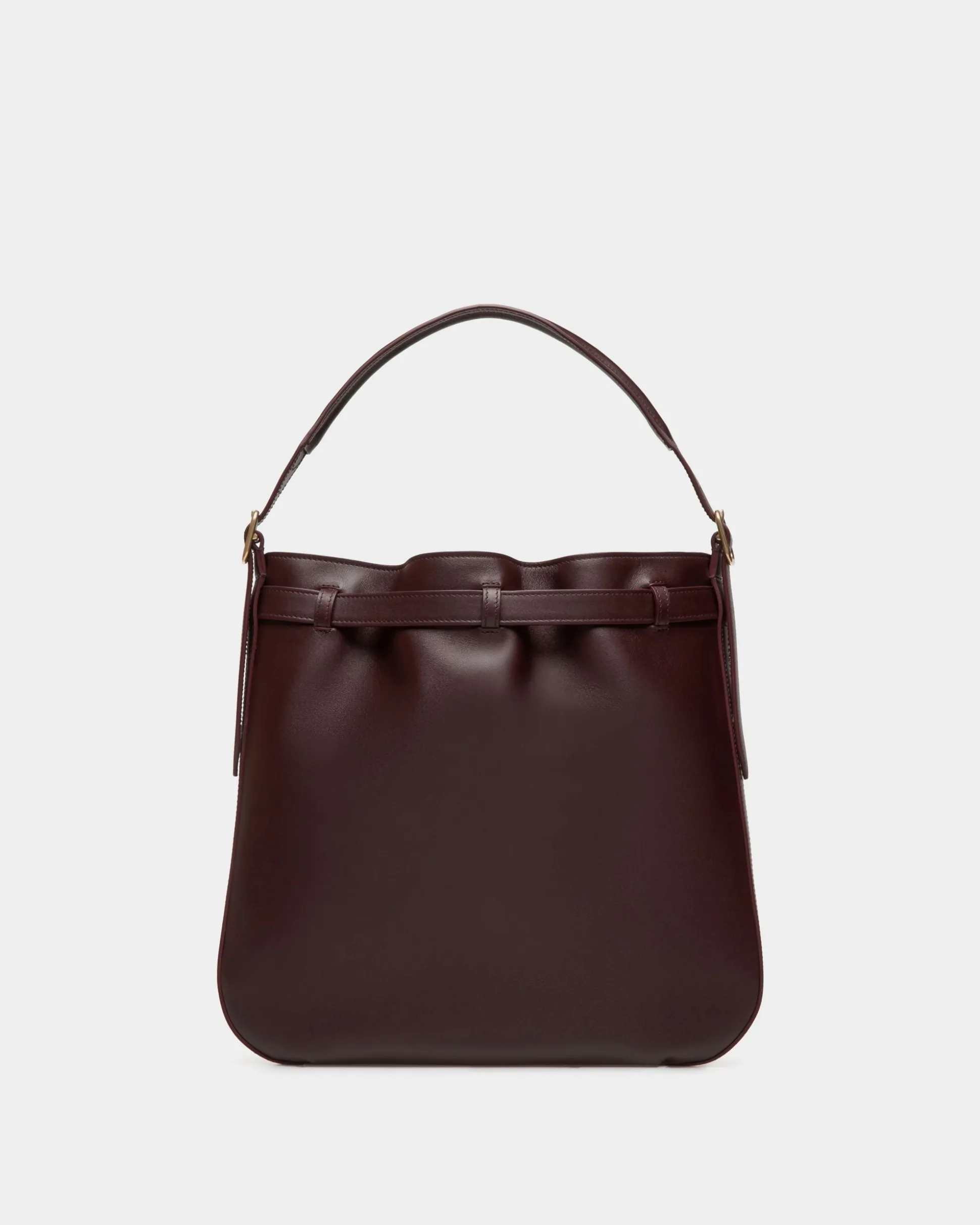 Beckett Crossbody Bag In Deep Burgundy Leather