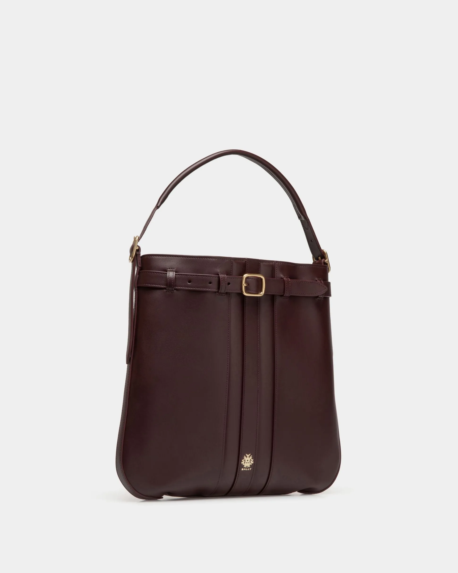 Beckett Crossbody Bag In Deep Burgundy Leather