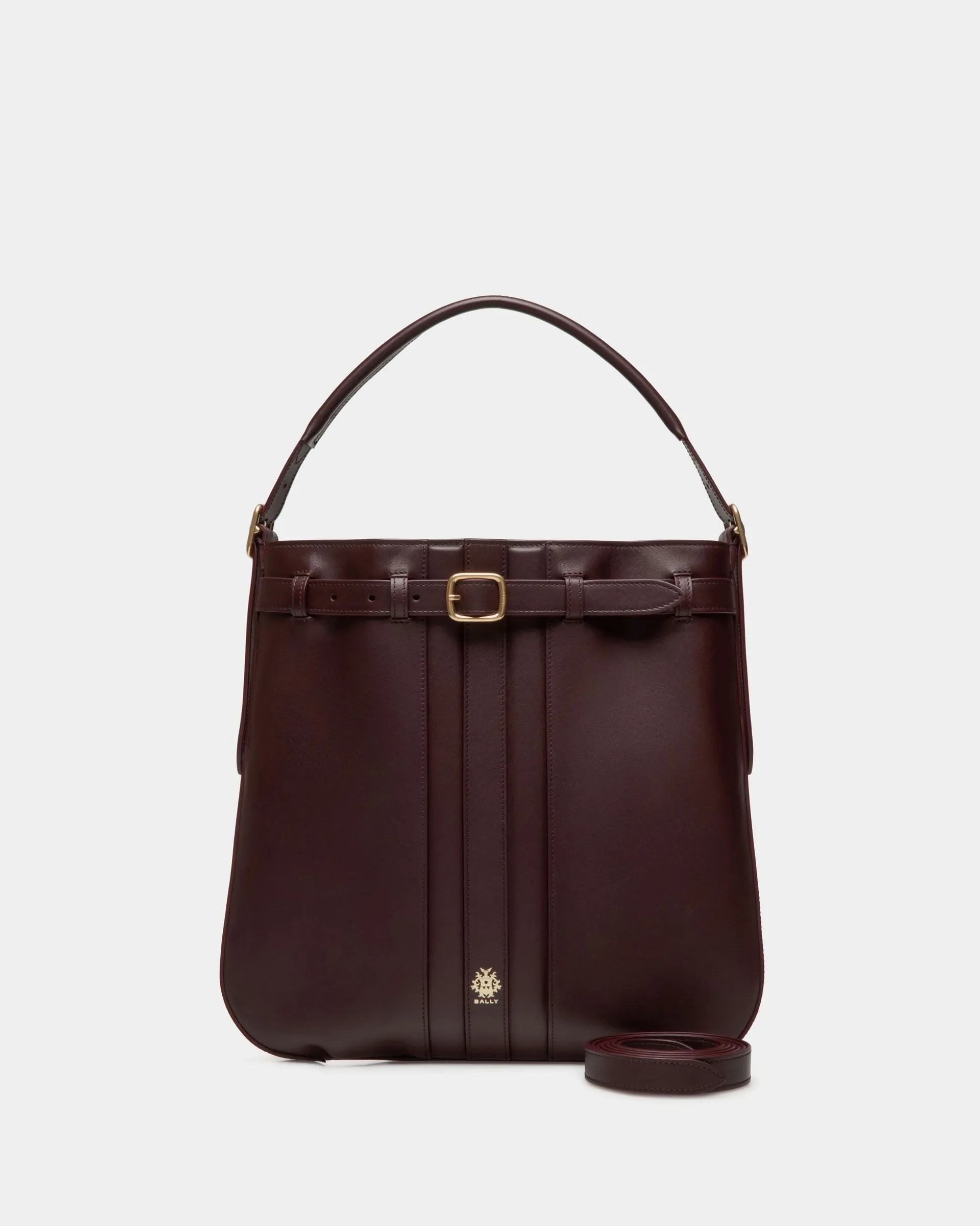 Beckett Crossbody Bag In Deep Burgundy Leather