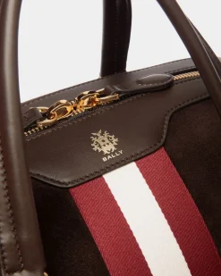 Beckett Reisetasche Aus Veloursleder Und Leder In Ebenholz