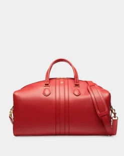 Beckett Weekender Aus Leder In Candy Red