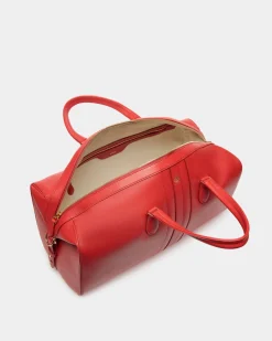 Beckett Weekender Aus Leder In Candy Red