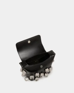 Belle Minibag In Black Leather with Bells