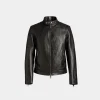 Bikerjacke Aus Leder In Schwarz Aus Der Adrien Brody Travel-Kollektion