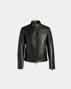 Bikerjacke Aus Leder In Schwarz Aus Der Adrien Brody Travel-Kollektion