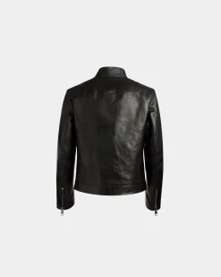 Bikerjacke Aus Leder In Schwarz Aus Der Adrien Brody Travel-Kollektion