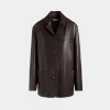 Blazer Aus Braunem Leder
