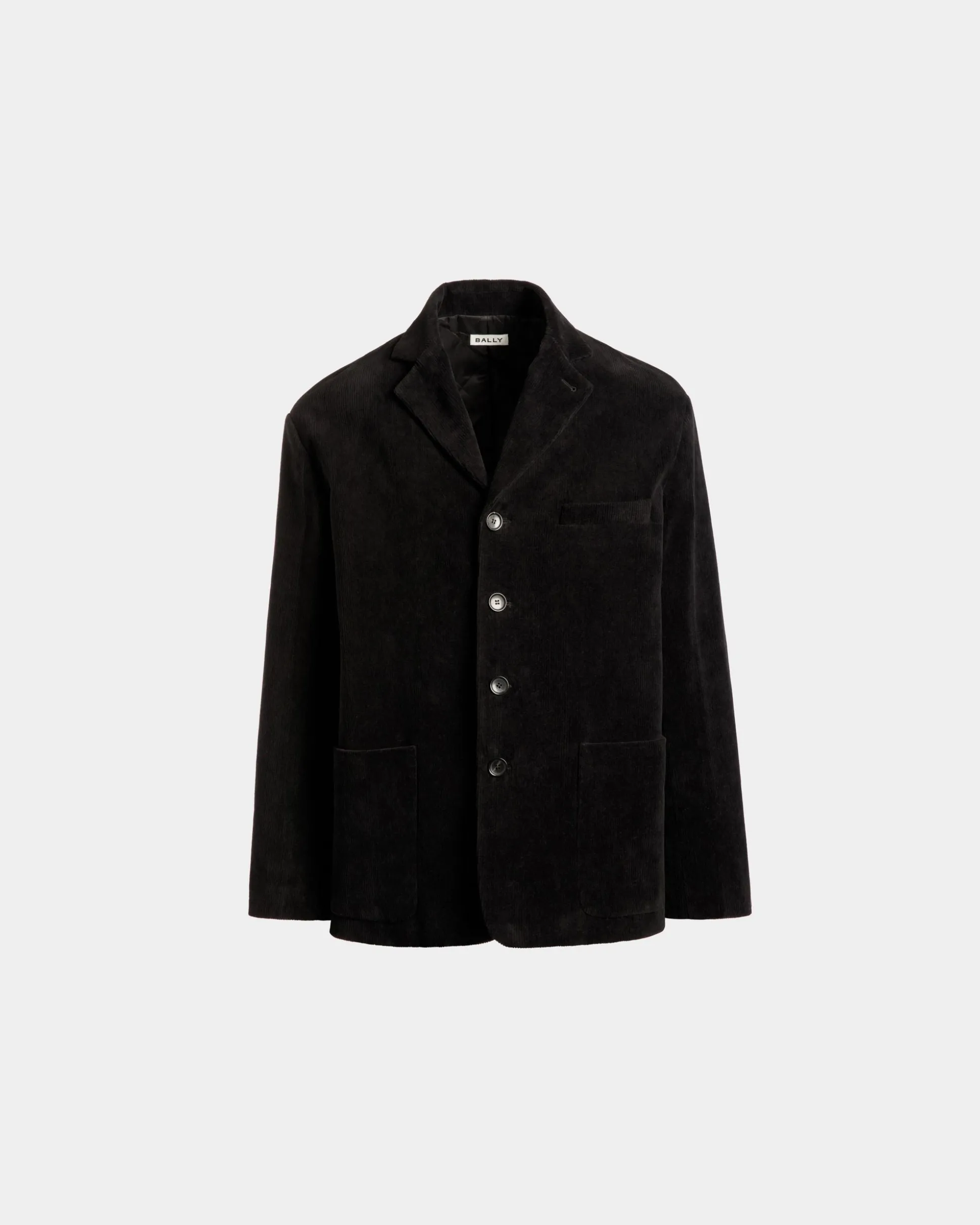 Blazer Aus Schwarzem Baumwollcord
