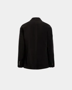 Blazer Aus Schwarzem Baumwollcord