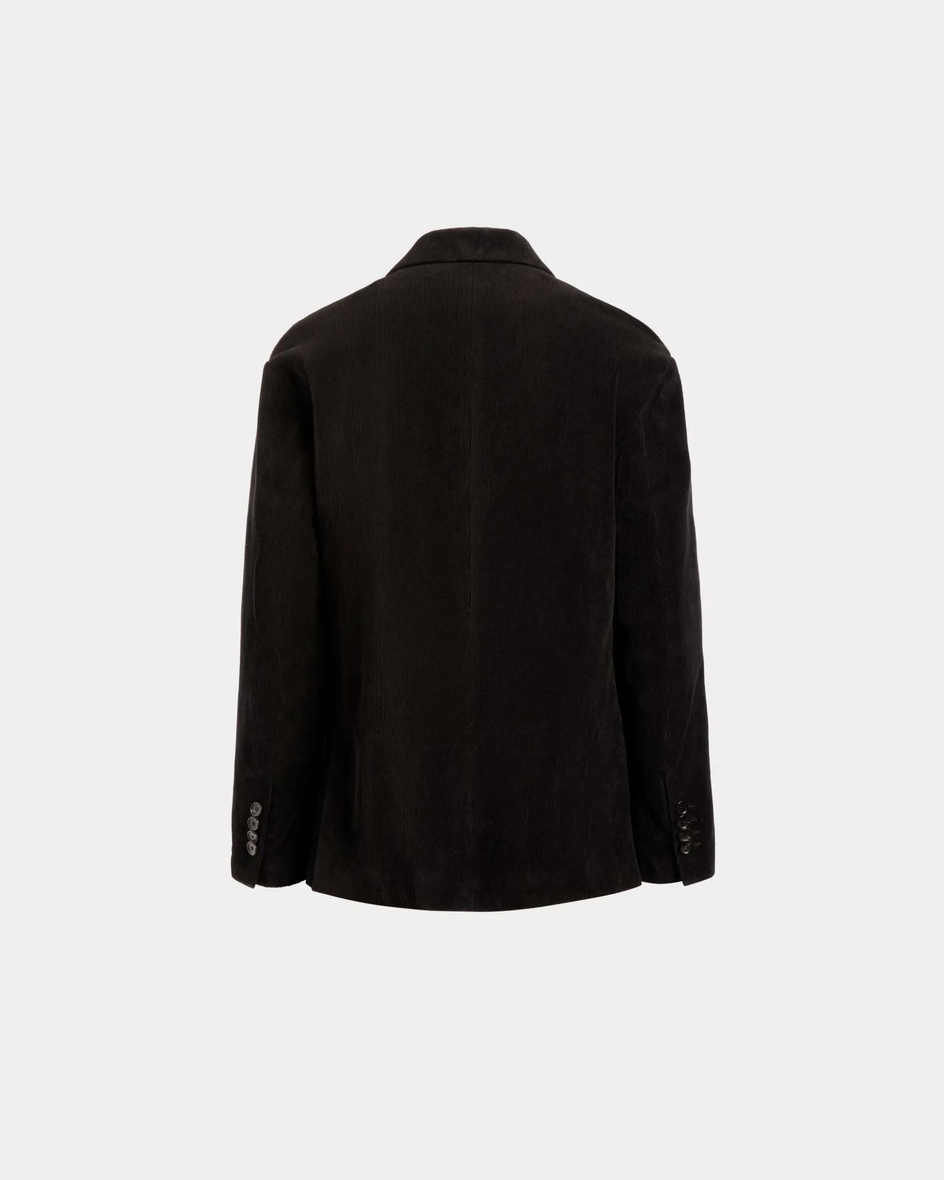 Blazer Aus Schwarzem Baumwollcord