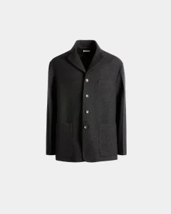 Blazer Aus Wolle In Dunkelgrau