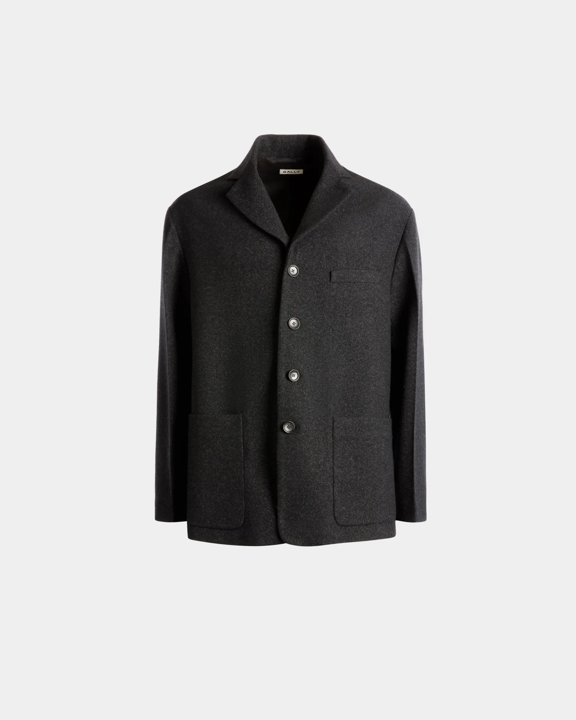 Blazer Aus Wolle In Dunkelgrau