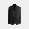 Blazer Aus Wolle In Dunkelgrau