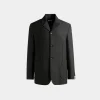 Blazer Aus Wolle In Dunkelgrau