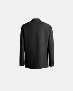 Blazer Aus Wolle In Dunkelgrau