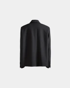 Blazer Aus Wolle In Dunkelgrau
