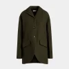 Blazer In Dark Green Wool