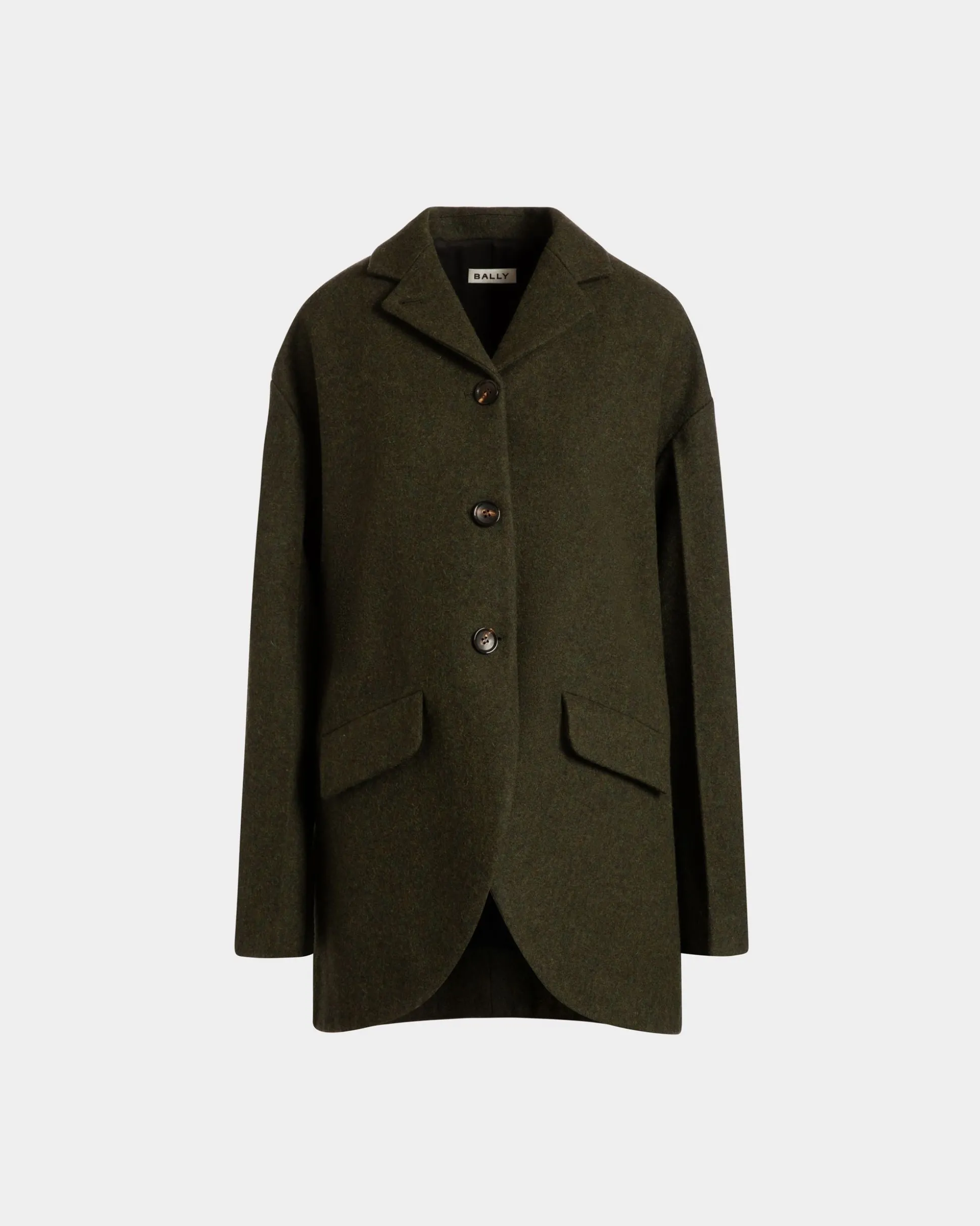 Blazer In Dark Green Wool