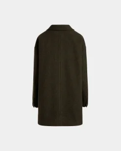 Blazer In Dark Green Wool