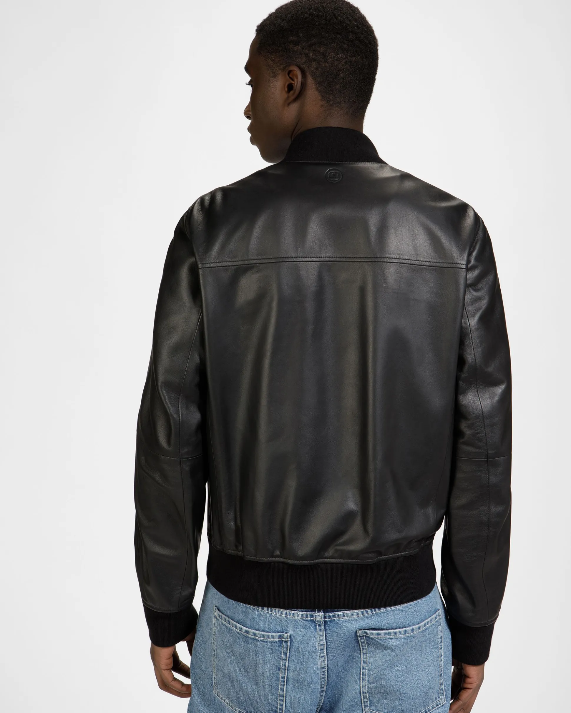 Blouson-Bomberjacke Aus Leder