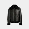 Bomberjacke Aus Leder In Schwarz Aus Der Adrien Brody Travel-Kollektion