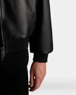 Bomberjacke Aus Leder In Schwarz Aus Der Adrien Brody Travel-Kollektion