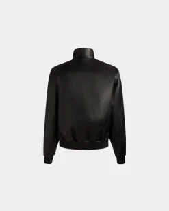 Bomberjacke Aus Leder In Schwarz Aus Der Adrien Brody Travel-Kollektion