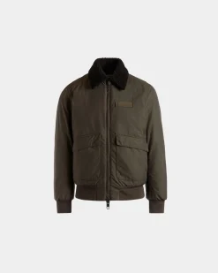 Bomberjacke Aus Nylon In Olive Green Aus Der Adrien Brody Travel-Kollektion