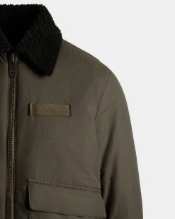 Bomberjacke Aus Nylon In Olive Green Aus Der Adrien Brody Travel-Kollektion