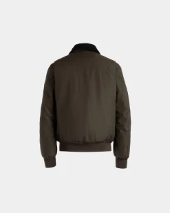 Bomberjacke Aus Nylon In Olive Green Aus Der Adrien Brody Travel-Kollektion